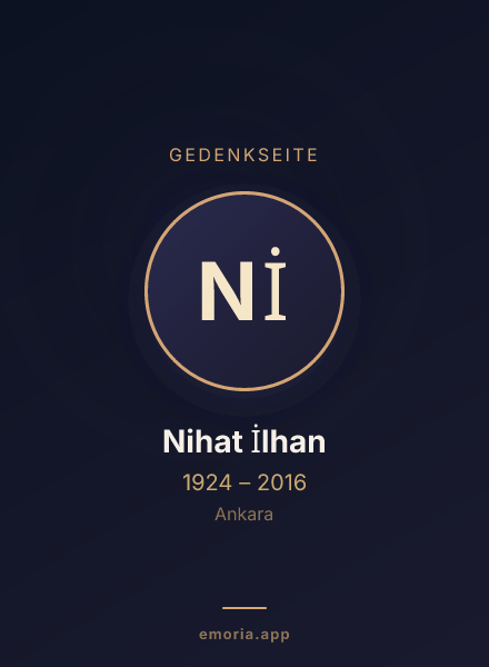 Gedenkportrait von Nihat İlhan