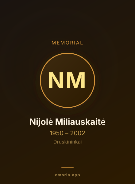 Memorial portrait of Nijolė Miliauskaitė