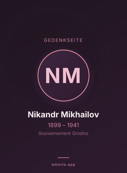 Gedenkportrait von Nikandr Mikhailov