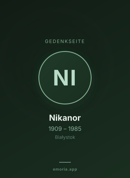 Gedenkportrait von Nikanor