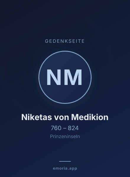 Gedenkportrait von Niketas von Medikion