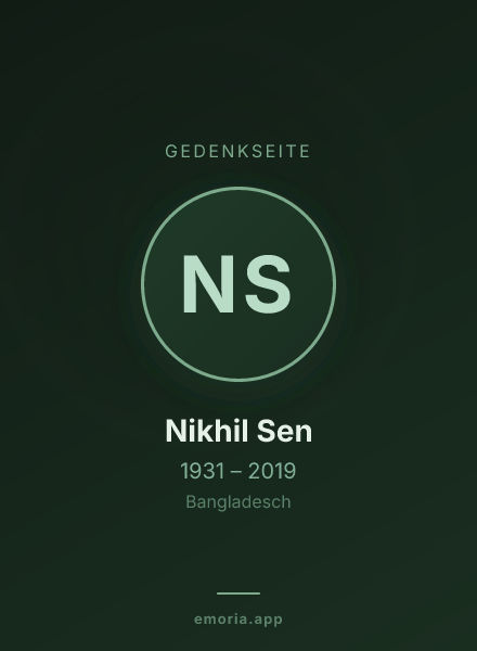 Gedenkportrait von Nikhil Sen