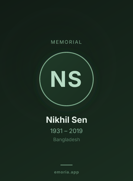 Memorial portrait of Nikhil Sen