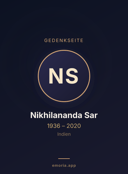 Gedenkportrait von Nikhilananda Sar