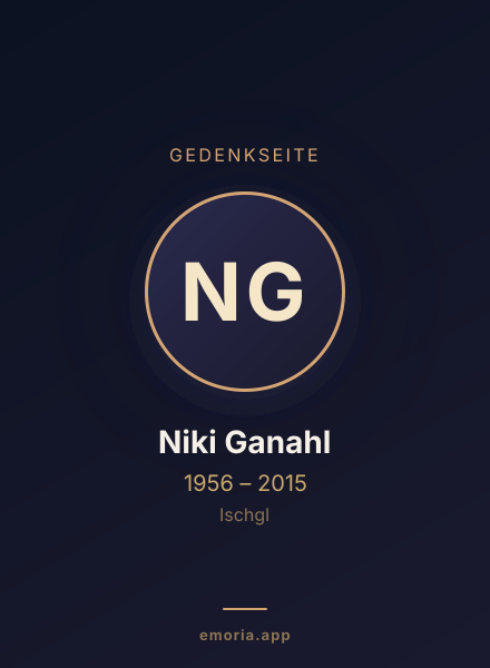 Gedenkportrait von Niki Ganahl