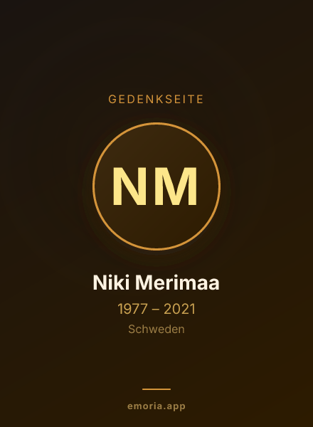 Gedenkportrait von Niki Merimaa