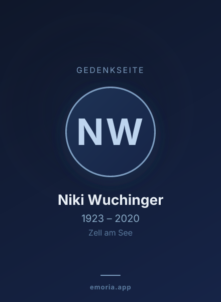 Gedenkportrait von Niki Wuchinger
