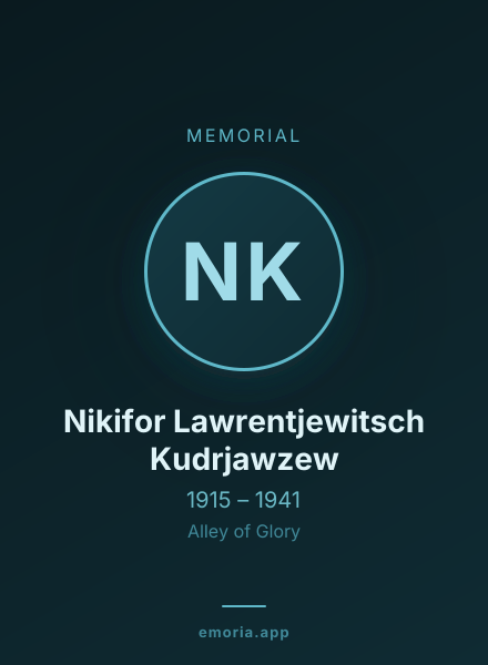 Memorial portrait of Nikifor Lawrentjewitsch Kudrjawzew