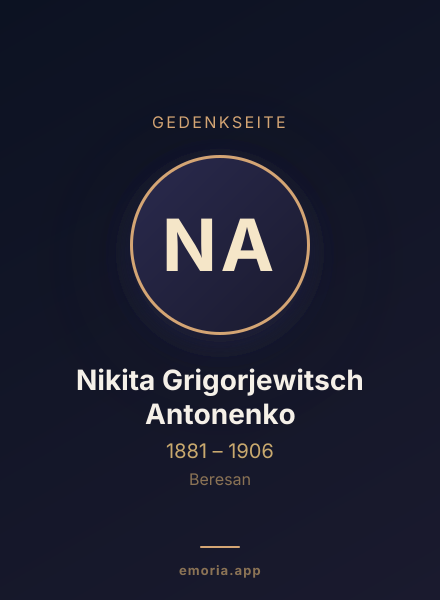 Gedenkportrait von Nikita Grigorjewitsch Antonenko