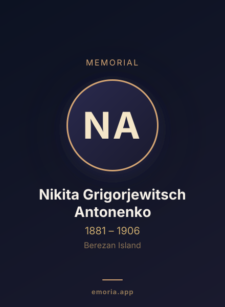 Memorial portrait of Nikita Grigorjewitsch Antonenko