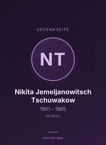 Gedenkportrait von Nikita Jemeljanowitsch Tschuwakow