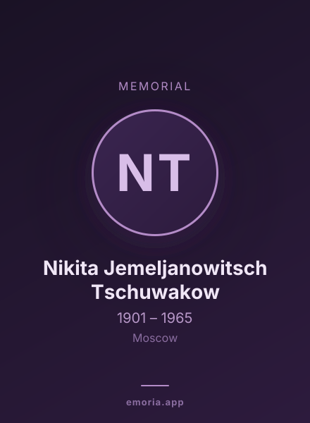 Memorial portrait of Nikita Jemeljanowitsch Tschuwakow