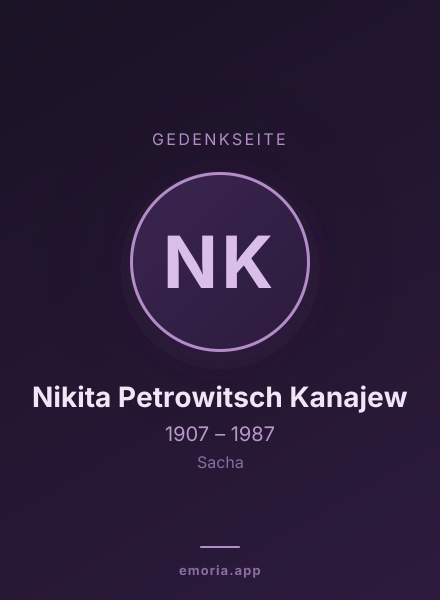 Gedenkportrait von Nikita Petrowitsch Kanajew
