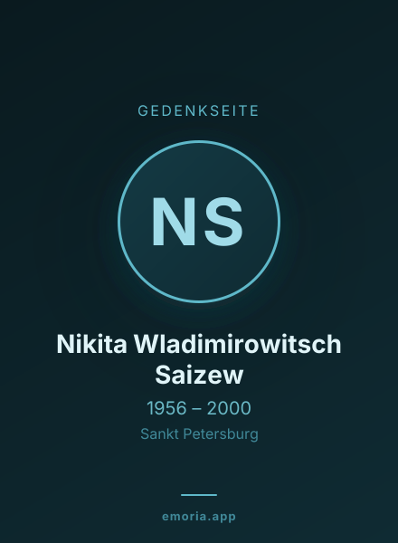 Gedenkportrait von Nikita Wladimirowitsch Saizew