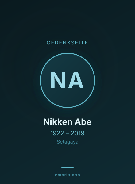 Gedenkportrait von Nikken Abe