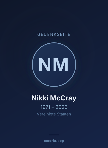Gedenkportrait von Nikki McCray