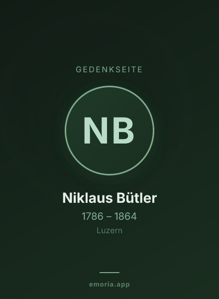Gedenkportrait von Niklaus Bütler