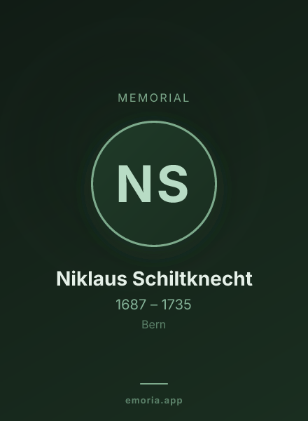 Memorial portrait of Niklaus Schiltknecht