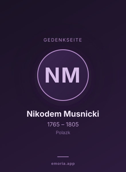 Gedenkportrait von Nikodem Musnicki