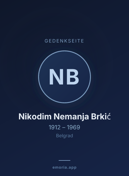 Gedenkportrait von Nikodim Nemanja Brkić