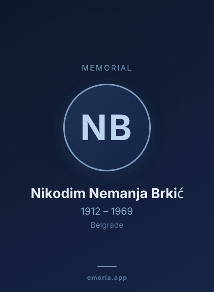 Memorial portrait of Nikodim Nemanja Brkić