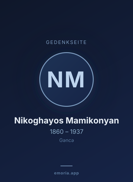 Gedenkportrait von Nikoghayos Mamikonyan