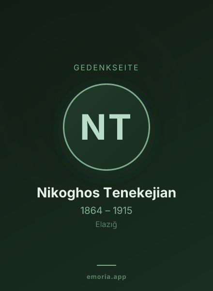 Gedenkportrait von Nikoghos Tenekejian