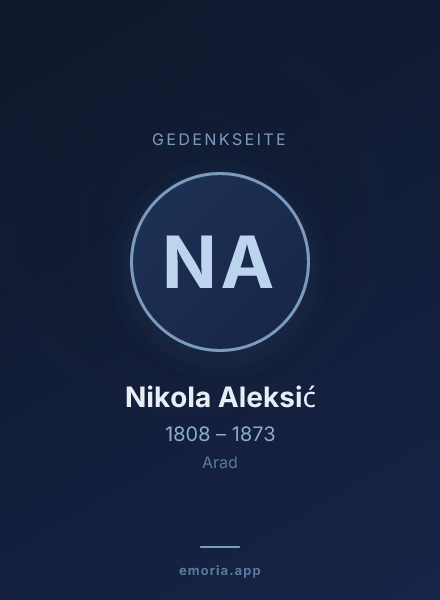 Gedenkportrait von Nikola Aleksić