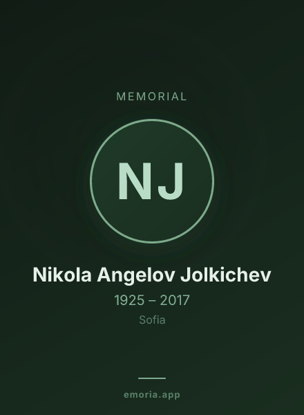 Memorial portrait of Nikola Angelov Jolkichev