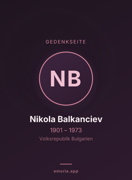 Gedenkportrait von Nikola Balkanciev