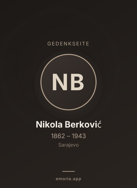 Gedenkportrait von Nikola Berković