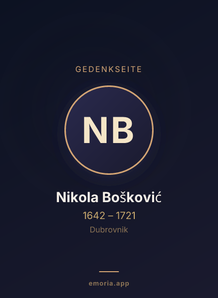 Gedenkportrait von Nikola Bošković
