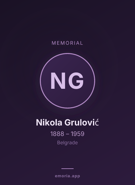 Memorial portrait of Nikola Grulović