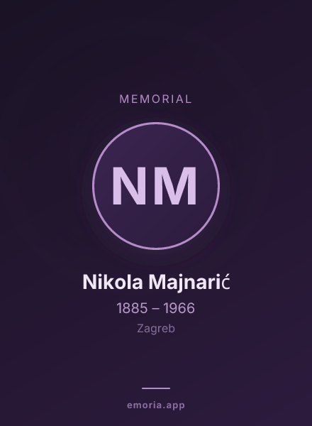 Memorial portrait of Nikola Majnarić