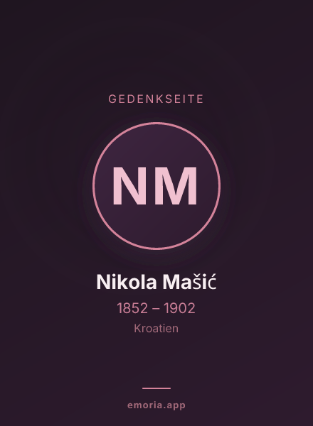 Gedenkportrait von Nikola Mašić