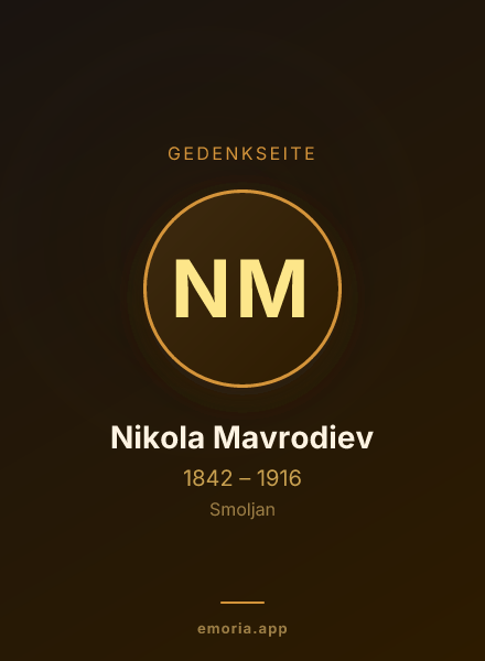 Gedenkportrait von Nikola Mavrodiev