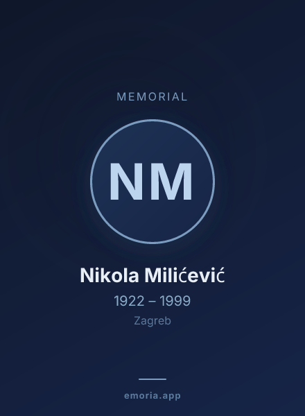 Memorial portrait of Nikola Milićević