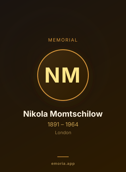 Memorial portrait of Nikola Momtschilow