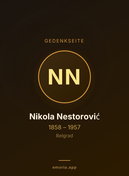 Gedenkportrait von Nikola Nestorović