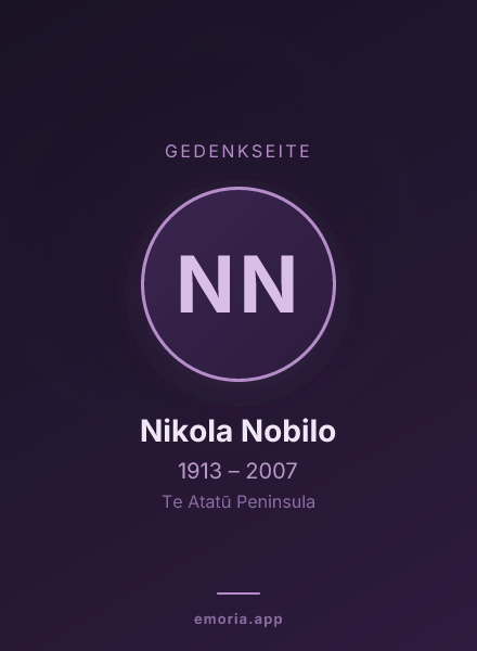 Gedenkportrait von Nikola Nobilo