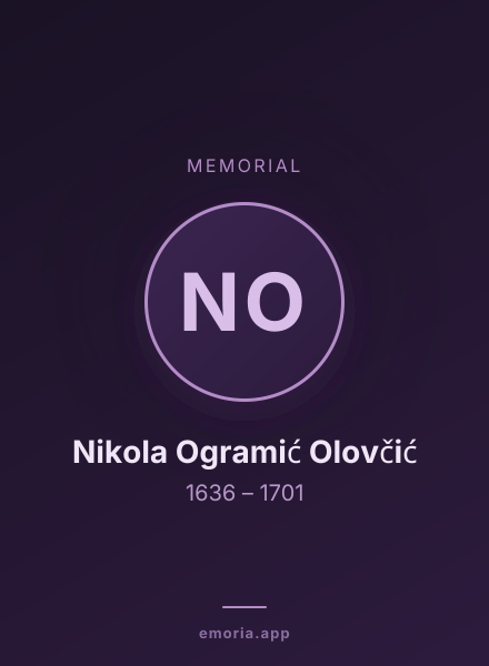 Memorial portrait of Nikola Ogramić Olovčić