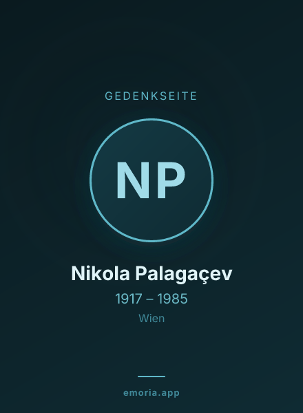 Gedenkportrait von Nikola Palagaçev