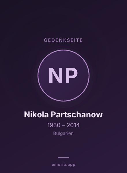 Gedenkportrait von Nikola Partschanow