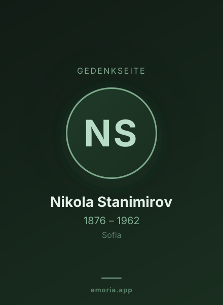 Gedenkportrait von Nikola Stanimirov