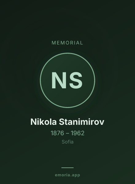 Memorial portrait of Nikola Stanimirov