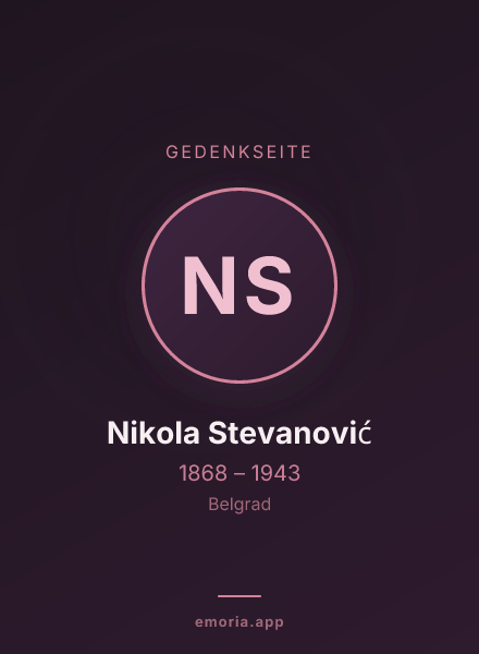 Gedenkportrait von Nikola Stevanović