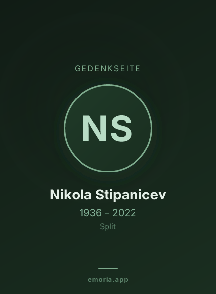 Gedenkportrait von Nikola Stipanicev