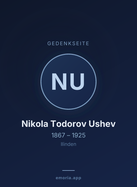 Gedenkportrait von Nikola Todorov Ushev