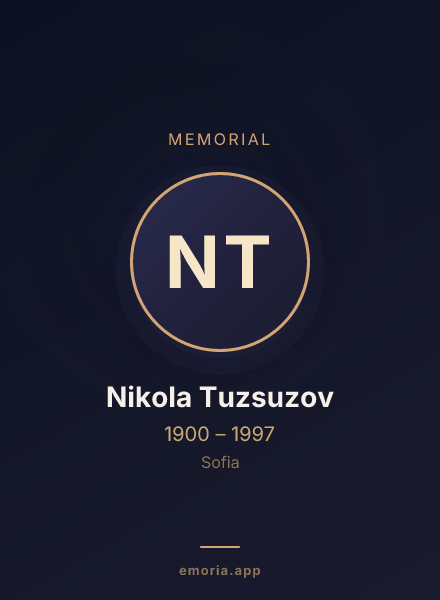 Memorial portrait of Nikola Tuzsuzov