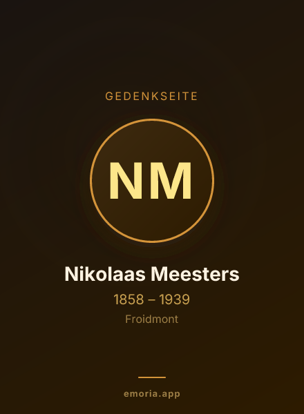 Gedenkportrait von Nikolaas Meesters